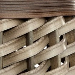 Brand new ⭐ 19'' Brown Rattan and Chinese Fir Eclectic Accent Table, 2ct. by Ivory and Iris 😀 -Cheap Ivory and Iris Store D305325S 3