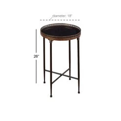 Best reviews of ⌛ 2ft. Black Iron Traditional Accent Table by Ivory and Iris 😀 -Cheap Ivory and Iris Store D305343S 3