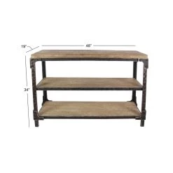 Discount π 4ft. Brown Industrial Wood Console Table by Ivory and Iris β¨ 14 Discount π 4ft. Brown Industrial Wood Console Table by Ivory and Iris β¨ -Cheap Ivory and Iris Store D305344S 7