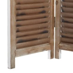 Best Sale 🎉 Cream Wood Farmhouse Room Divider Screen by Ivory and Iris 🤩 -Cheap Ivory and Iris Store D305350S 4