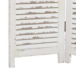 Best Sale 🎉 Cream Wood Farmhouse Room Divider Screen by Ivory and Iris 🤩 -Cheap Ivory and Iris Store D305350S 7