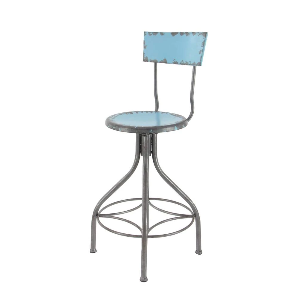 Best deal 🤩 41" Distressed Aqua & Gray Iron Vintage Bar Chair by Ivory and Iris ✔️ 5 Best deal 🤩 41" Distressed Aqua & Gray Iron Vintage Bar Chair by Ivory and Iris ✔️ - Image 5