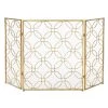 Coupon 🎁 Gold Metal Contemporary Fireplace Screen by Ivory and Iris 🎁