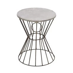 Discount π 18'' Grey Iron Farmhouse Stool by Ivory and Iris π