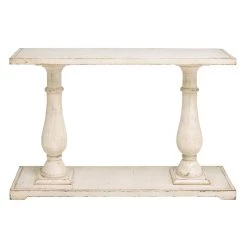 Best reviews of ✨ 4ft. White Farmhouse Wood Console Table by Ivory and Iris ⭐