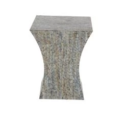 Best reviews of 🧨 19'' Mussel Shells and Wood Contemporary Accent Table by Ivory and Iris ⭐ -Cheap Ivory and Iris Store D305389S 3