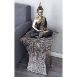 Best reviews of 🧨 19'' Mussel Shells and Wood Contemporary Accent Table by Ivory and Iris ⭐ -Cheap Ivory and Iris Store D305389S 7