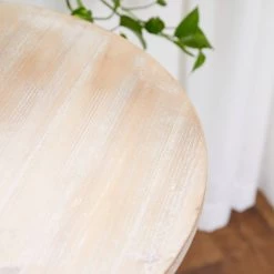 Budget 🧨 2.5ft. White Chinese Fir Farmhouse Accent Table by Ivory and Iris ⌛ -Cheap Ivory and Iris Store D305398S 3