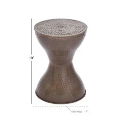 Top 10 🧨 19" Bronze Iron Industrial Accent Table by Ivory and Iris 🧨 -Cheap Ivory and Iris Store D305399S 6