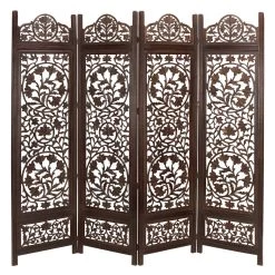 Brand new 🤩 Brown Mango Wood Traditional Room Divider Screen by Ivory and Iris ⌛