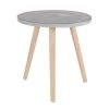 New 🎉 Gray Fiber Clay & Beech Wood Contemporary Accent Table by Ivory and Iris 🔔