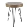 Best Pirce ⌛ Brown Wood & Metal Modern Accent Table by Ivory and Iris ✔️