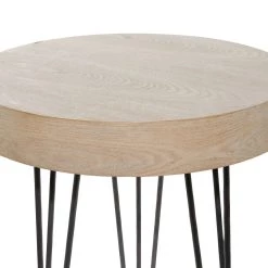 Best Pirce ⌛ Brown Wood & Metal Modern Accent Table by Ivory and Iris ✔️ -Cheap Ivory and Iris Store D305468S 4
