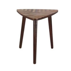 Promo 👍 Dark Brown Mango Wood Modern Accent Table by Ivory and Iris ⭐