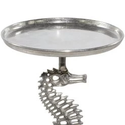 Wholesale 🌟 Silver Aluminum Coastal Accent Table by Ivory and Iris 🤩 -Cheap Ivory and Iris Store D305480S 5