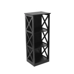 Best Sale ⭐ Black Wood Traditional Shelving Unit by Ivory and Iris 😉