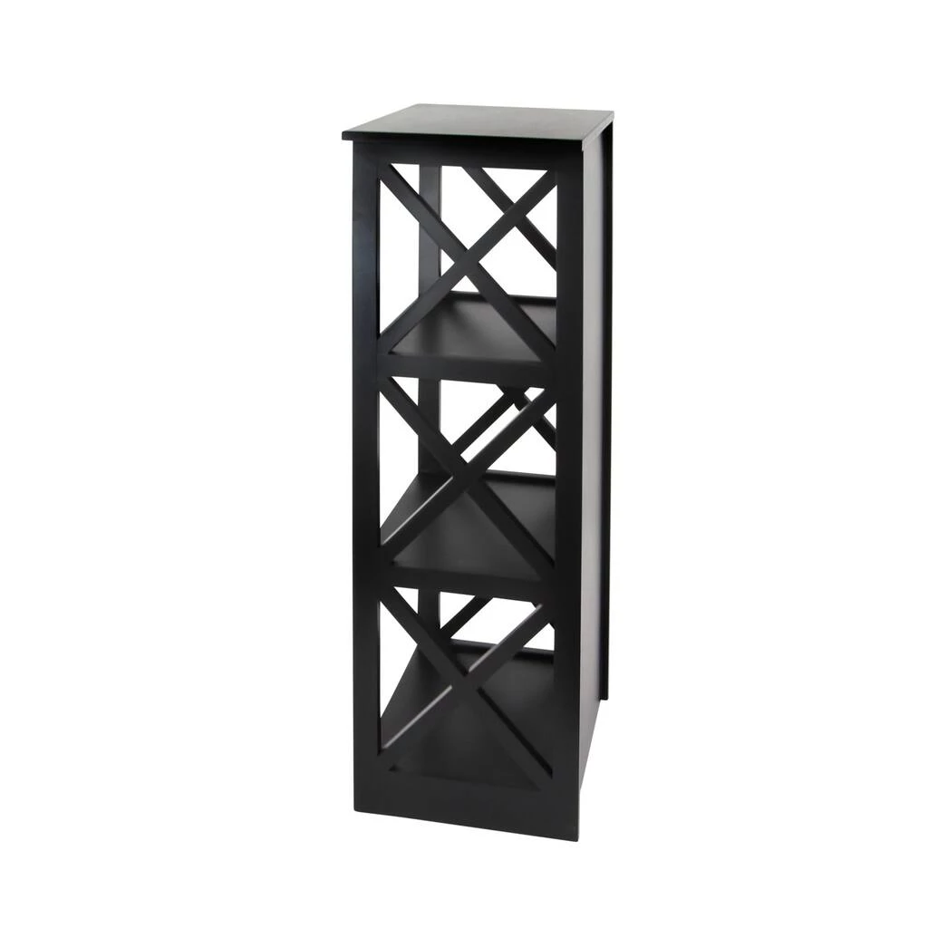 Best Sale β Black Wood Traditional Shelving Unit by Ivory and Iris π 4 Best Sale β Black Wood Traditional Shelving Unit by Ivory and Iris π - Image 4