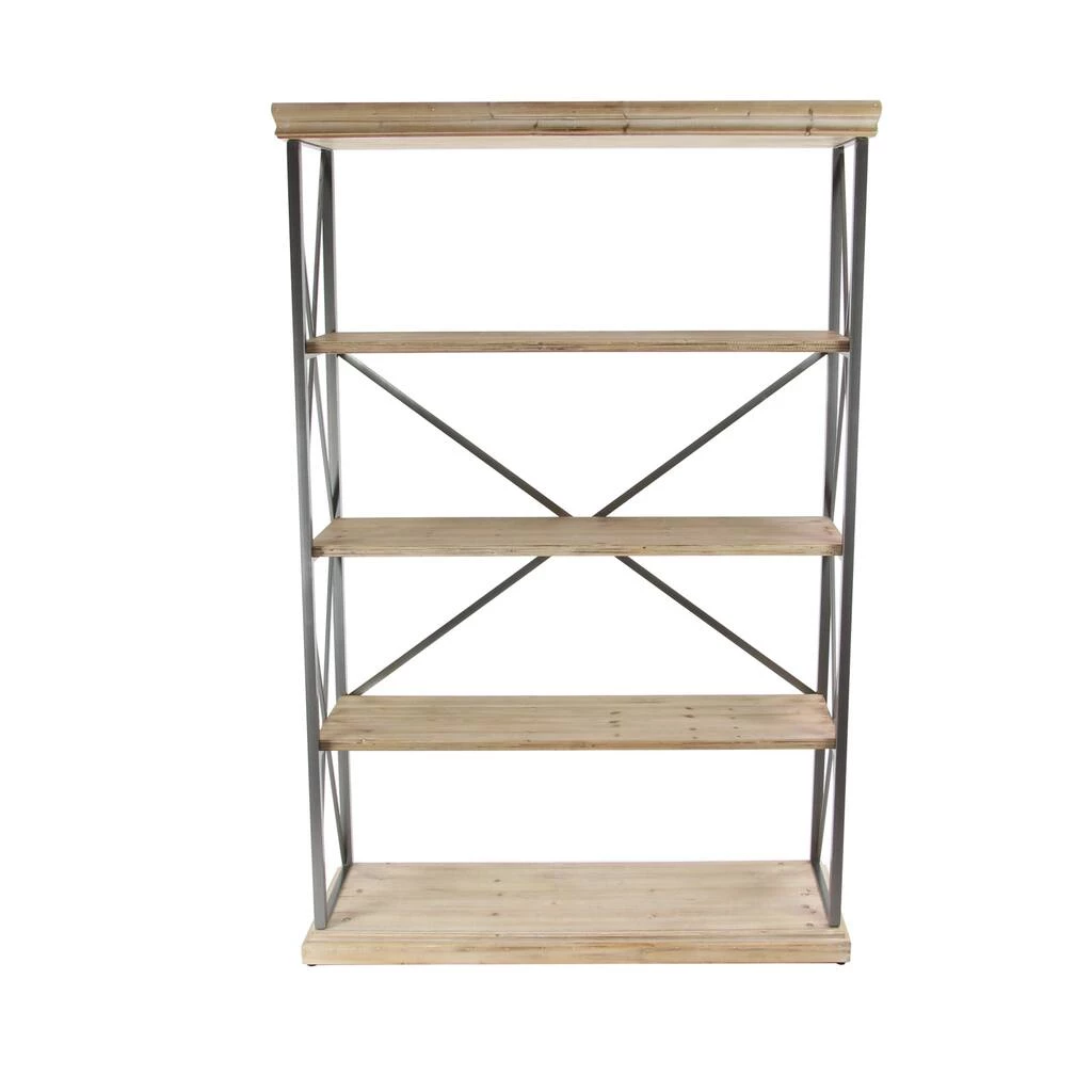 Best Sale π Brown Wood Industrial Shelving Unit by Ivory and Iris 𧨠4 Best Sale π Brown Wood Industrial Shelving Unit by Ivory and Iris 𧨠- Image 4
