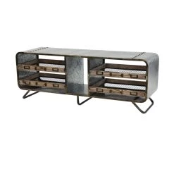 Best deal 😍 Grey Farmhouse Metal Storage Bench by Ivory and Iris 😀
