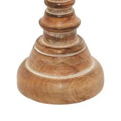 Wholesale 🛒 Brown Mango Wood Traditional Candle Holder Set by Ivory and Iris ❤️ -Cheap Ivory and Iris Store D329662S 6