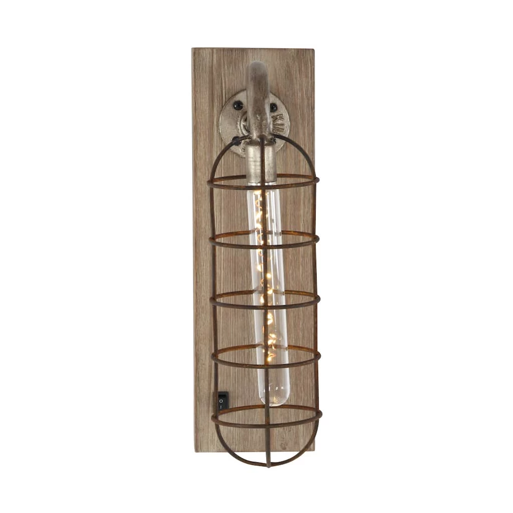 Wholesale π 15" Brown Iron Industrial LED Wall Sconce by Ivory and Iris π 1 Wholesale π 15" Brown Iron Industrial LED Wall Sconce by Ivory and Iris π