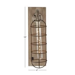 Wholesale π 15" Brown Iron Industrial LED Wall Sconce by Ivory and Iris π 16 Wholesale π 15" Brown Iron Industrial LED Wall Sconce by Ivory and Iris π -Cheap Ivory and Iris Store D329668S 8
