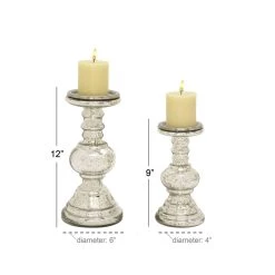 Outlet π€© Silver Glass Traditional Candle Holder Set by Ivory and Iris π 10 Outlet π€© Silver Glass Traditional Candle Holder Set by Ivory and Iris π -Cheap Ivory and Iris Store D329669S 5