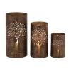 Buy 😉 Brown Metal Eclectic Lantern Set by Ivory and Iris ✨