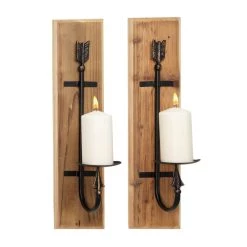 Promo π― 24" Brown Wood Industrial Wall Sconce Set, 2ct. by Ivory and Iris π 12 Promo π― 24" Brown Wood Industrial Wall Sconce Set, 2ct. by Ivory and Iris π -Cheap Ivory and Iris Store D329684S 3