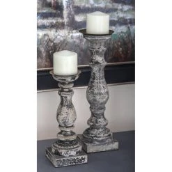 Best deal 🌟 Distressed Brown Wood Traditional Candle Holder Set, 3ct. by Ivory and Iris 🎉 -Cheap Ivory and Iris Store D329696S 9