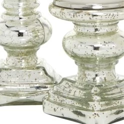 Top 10 ⌛ Silver Glass Traditional Candle Holder Set, 2ct. by Ivory and Iris 🌟 -Cheap Ivory and Iris Store D329712S 5