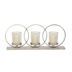 Coupon 😍 26'' Silver Aluminum Contemporary Candle Holder by Ivory and Iris 😀