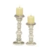 Outlet 🤩 Silver Metal Traditional Candle Holder Set, 2ct. by Ivory and Iris 🥰