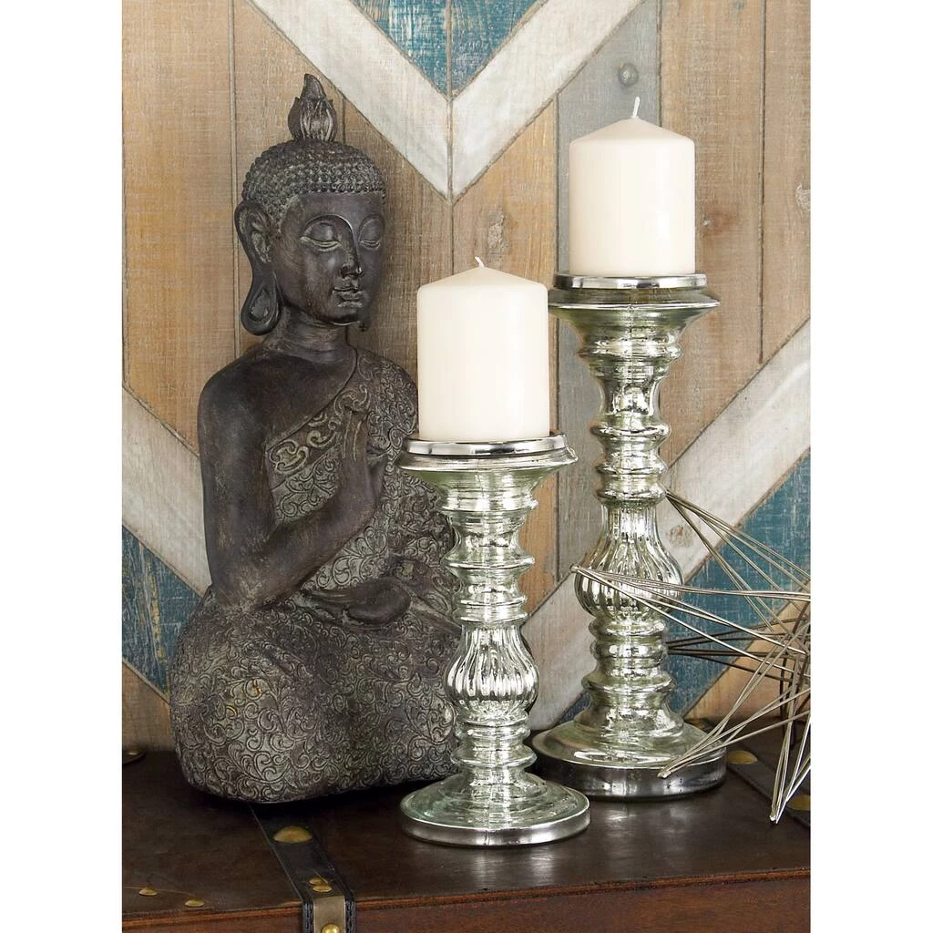 Outlet 🤩 Silver Metal Traditional Candle Holder Set, 2ct. by Ivory and Iris 🥰 5 Outlet 🤩 Silver Metal Traditional Candle Holder Set, 2ct. by Ivory and Iris 🥰 - Image 5