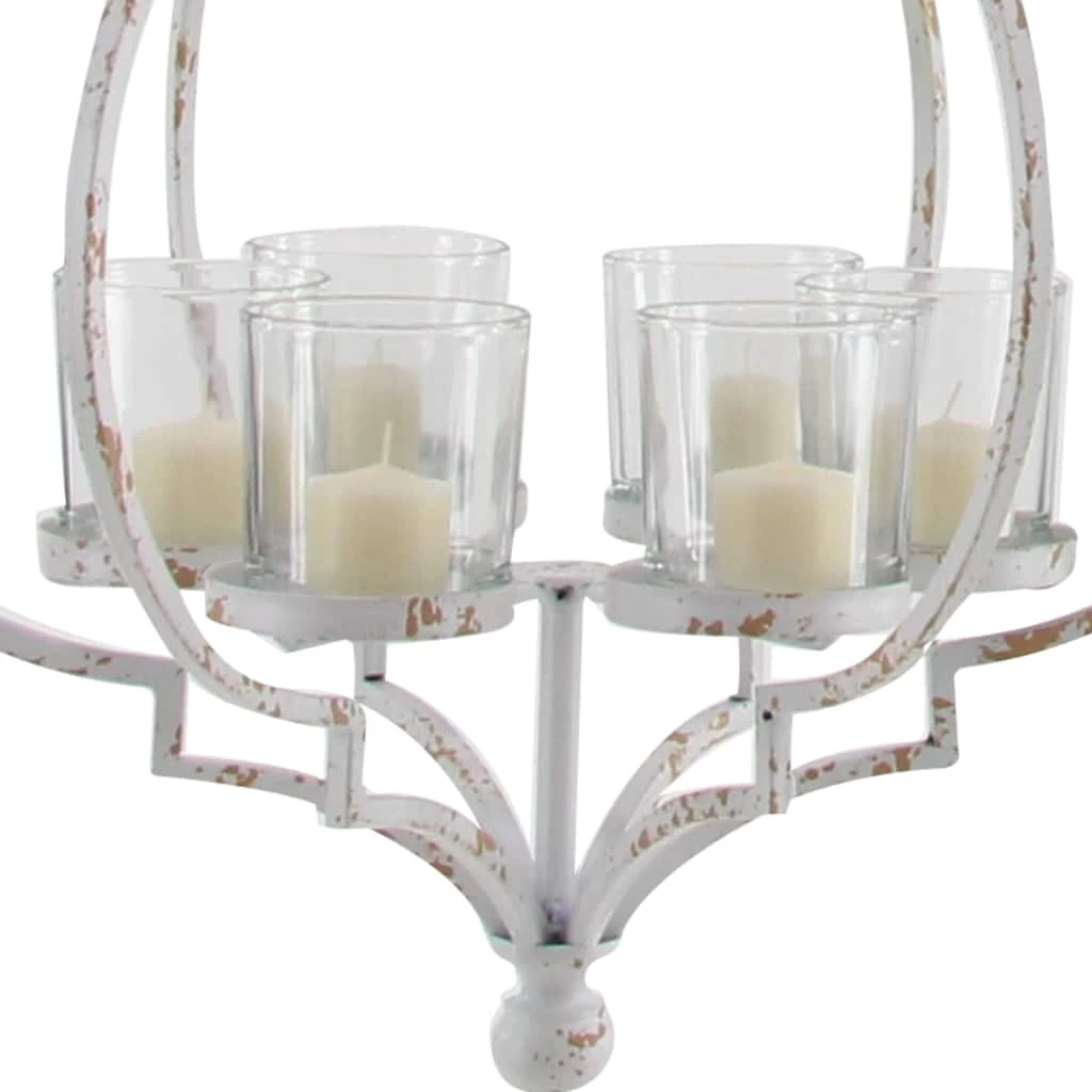 New π 19'' White Iron Farmhouse Hanging Candle Holder by Ivory and Iris β 2 New π 19'' White Iron Farmhouse Hanging Candle Holder by Ivory and Iris β - Image 2