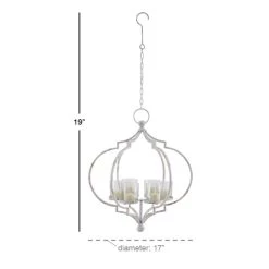 New π 19'' White Iron Farmhouse Hanging Candle Holder by Ivory and Iris β 8 New π 19'' White Iron Farmhouse Hanging Candle Holder by Ivory and Iris β -Cheap Ivory and Iris Store D329722S 4