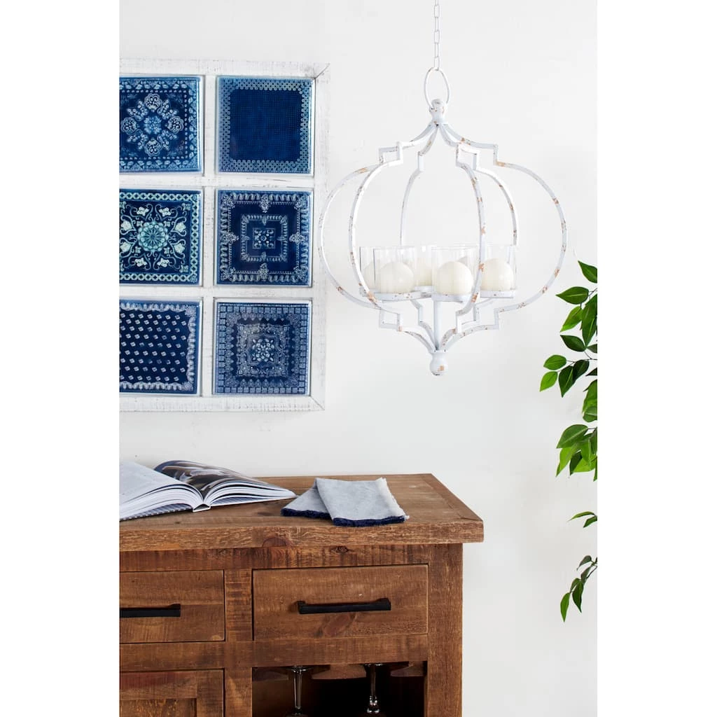 New π 19'' White Iron Farmhouse Hanging Candle Holder by Ivory and Iris β 4 New π 19'' White Iron Farmhouse Hanging Candle Holder by Ivory and Iris β - Image 4