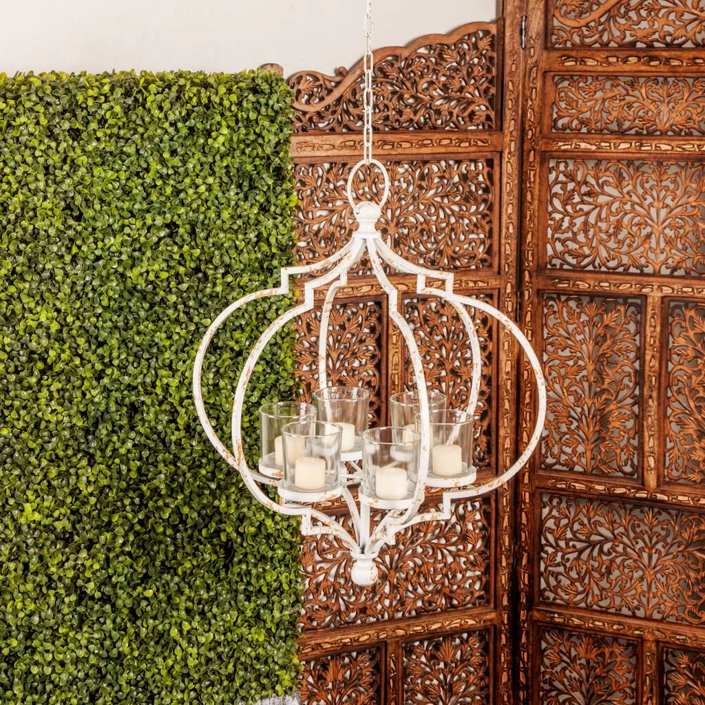 New π 19'' White Iron Farmhouse Hanging Candle Holder by Ivory and Iris β 5 New π 19'' White Iron Farmhouse Hanging Candle Holder by Ivory and Iris β - Image 5