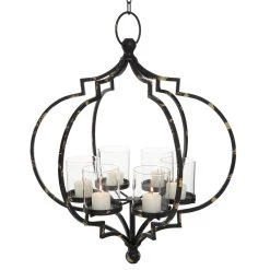 Discount π 19'' Black Iron Farmhouse Hanging Candlesticks Holder by Ivory and Iris π 7 Discount π 19'' Black Iron Farmhouse Hanging Candlesticks Holder by Ivory and Iris π -Cheap Ivory and Iris Store D329731S 4