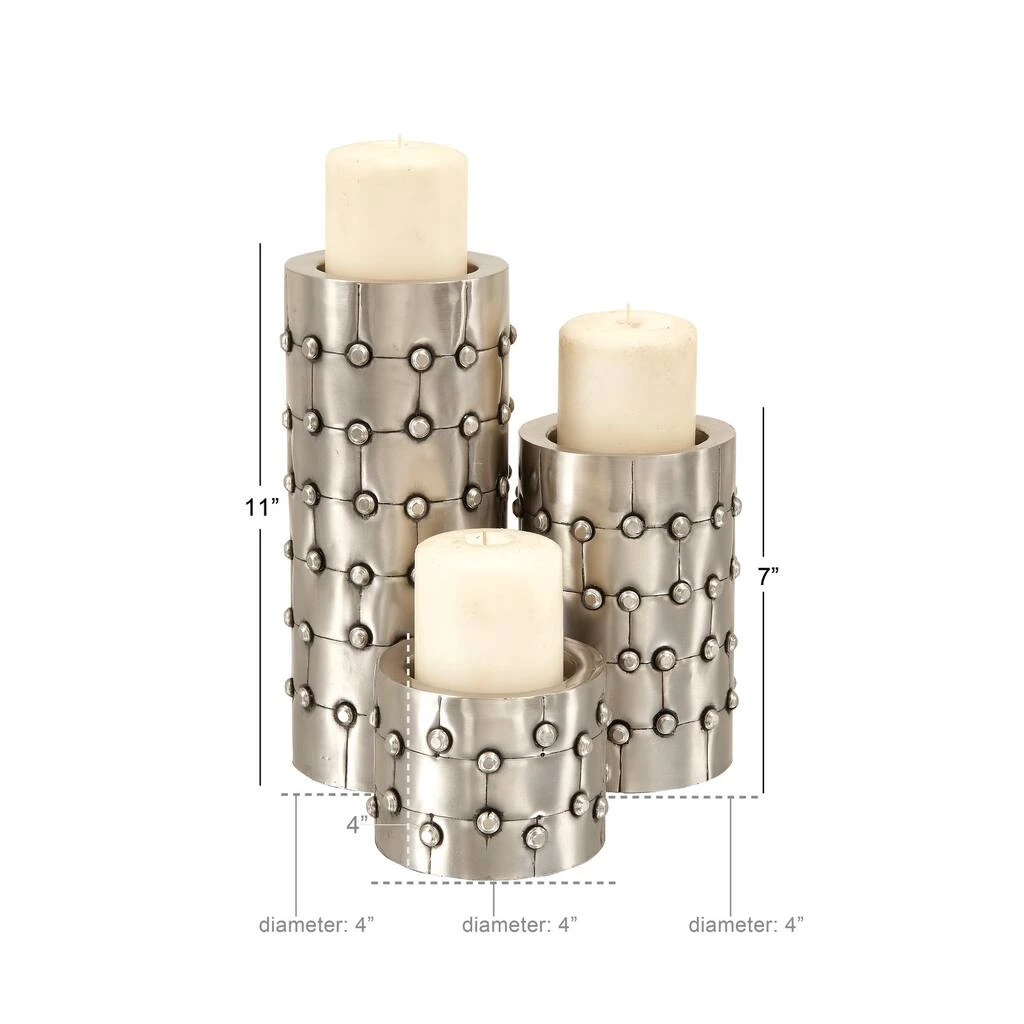 Cheap π Silver Metal Industrial Candle Holder Set by Ivory and Iris π 8 Cheap π Silver Metal Industrial Candle Holder Set by Ivory and Iris π - Image 8