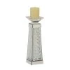 Brand new 👍 14'' Silver Glass Glam Candlestick Holder by Ivory and Iris ⭐