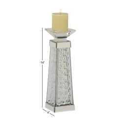 Brand new π 14'' Silver Glass Glam Candlestick Holder by Ivory and Iris β 10 Brand new π 14'' Silver Glass Glam Candlestick Holder by Ivory and Iris β -Cheap Ivory and Iris Store D329750S 5