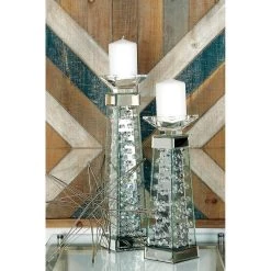 Brand new π 14'' Silver Glass Glam Candlestick Holder by Ivory and Iris β 11 Brand new π 14'' Silver Glass Glam Candlestick Holder by Ivory and Iris β -Cheap Ivory and Iris Store D329750S 6