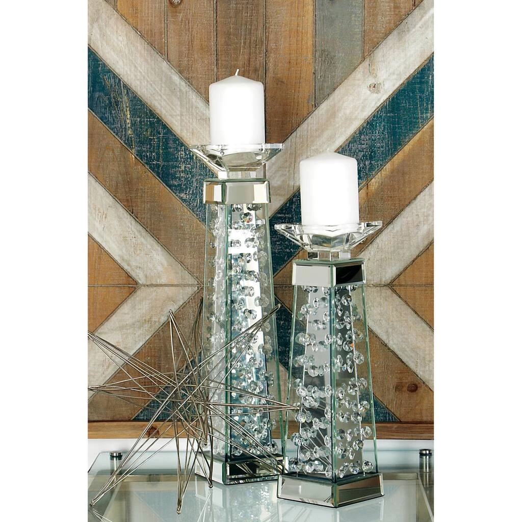 Brand new π 14'' Silver Glass Glam Candlestick Holder by Ivory and Iris β 6 Brand new π 14'' Silver Glass Glam Candlestick Holder by Ivory and Iris β - Image 6