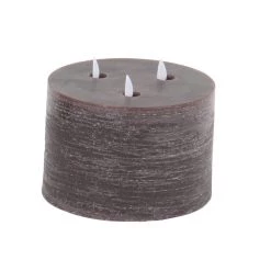 Cheapest 💯 Brown Traditional Wax Flameless Pillar Candle Set by Ivory and Iris 🧨 -Cheap Ivory and Iris Store D329752S 3