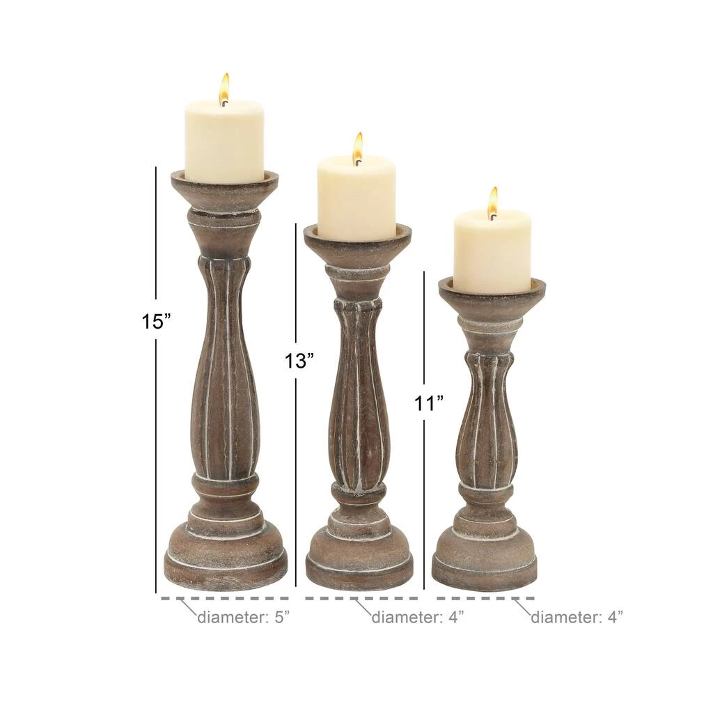 Wholesale π Brown Wood Traditional Candle Holder Set by Ivory and Iris π₯ 7 Wholesale π Brown Wood Traditional Candle Holder Set by Ivory and Iris π₯ - Image 7