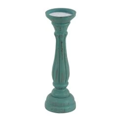 Best deal 🔥 Blue Wood Traditional Candle Holder Set by Ivory and Iris 👏 -Cheap Ivory and Iris Store D329758S 4