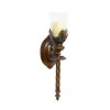 Top 10 🎁 18'' Brown Glass Traditional Candle Wall Sconce by Ivory and Iris 🌟