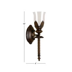 Top 10 π 18'' Brown Glass Traditional Candle Wall Sconce by Ivory and Iris π 8 Top 10 π 18'' Brown Glass Traditional Candle Wall Sconce by Ivory and Iris π -Cheap Ivory and Iris Store D329761S 7