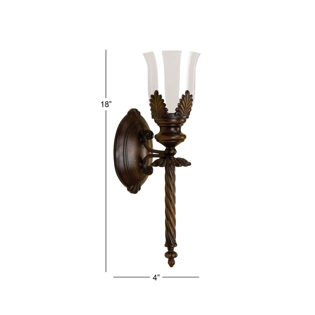 Top 10 π 18'' Brown Glass Traditional Candle Wall Sconce by Ivory and Iris π 4 Top 10 π 18'' Brown Glass Traditional Candle Wall Sconce by Ivory and Iris π - Image 4